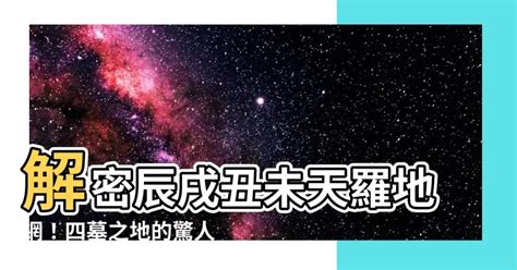 辰戌天羅地網|紫微斗數講堂——命宮落四墓之地